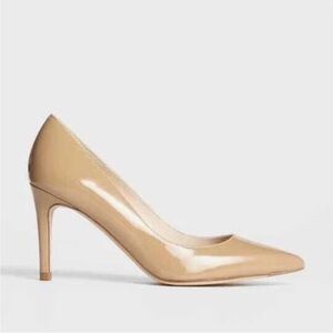 L.K. Bennett Floret Nude Heel Size 38.5 fits US 7.5 8 NEVER WORN